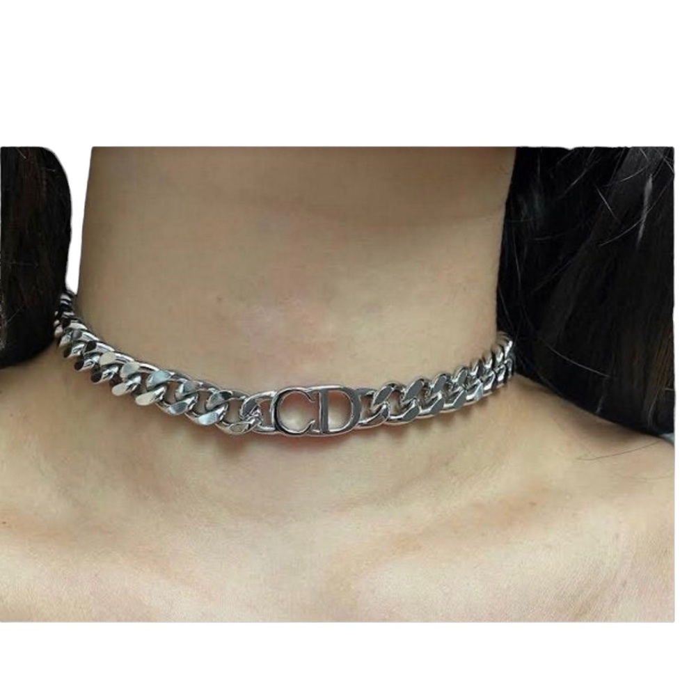 New fashion silver Cuban hip hop Choker Necklace, Bracelet adjustable ring